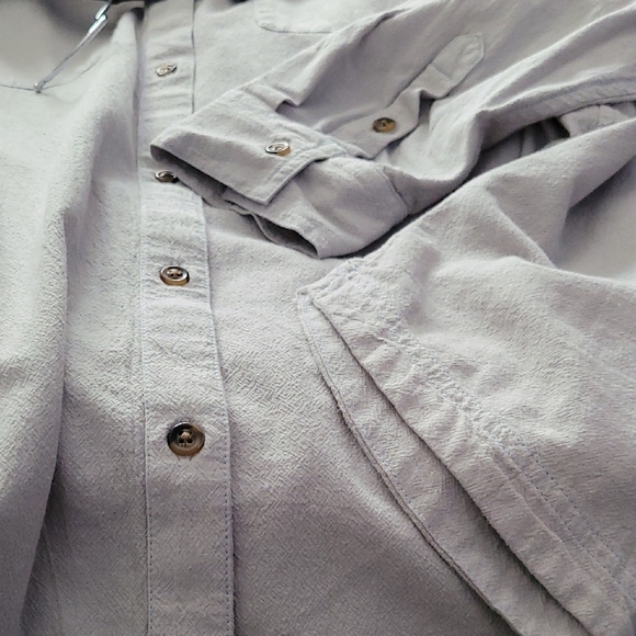 Wonderly Gray Button Down Shirt Relaxed Fit Top XL - Picture 7 of 12